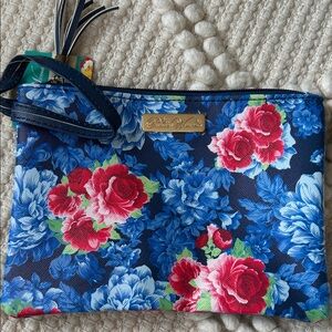 Floral Blue Women's Cosmetic Bag by Pioneer Woman NWT